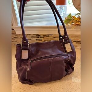 Tignanello Plum Leather Bag